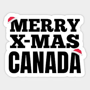 Merry X-Mas Canada Sticker